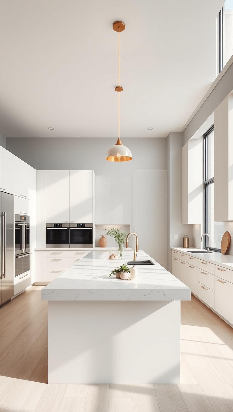 7. Light Stone Countertops for Bright Kitchens