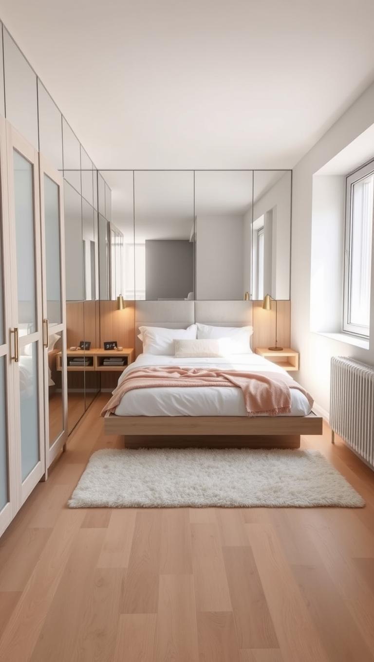 7. Mirror wall to expand space