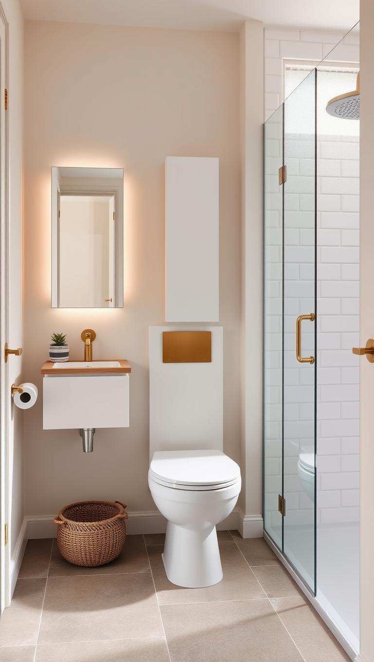 8. Compact dual flush toilet