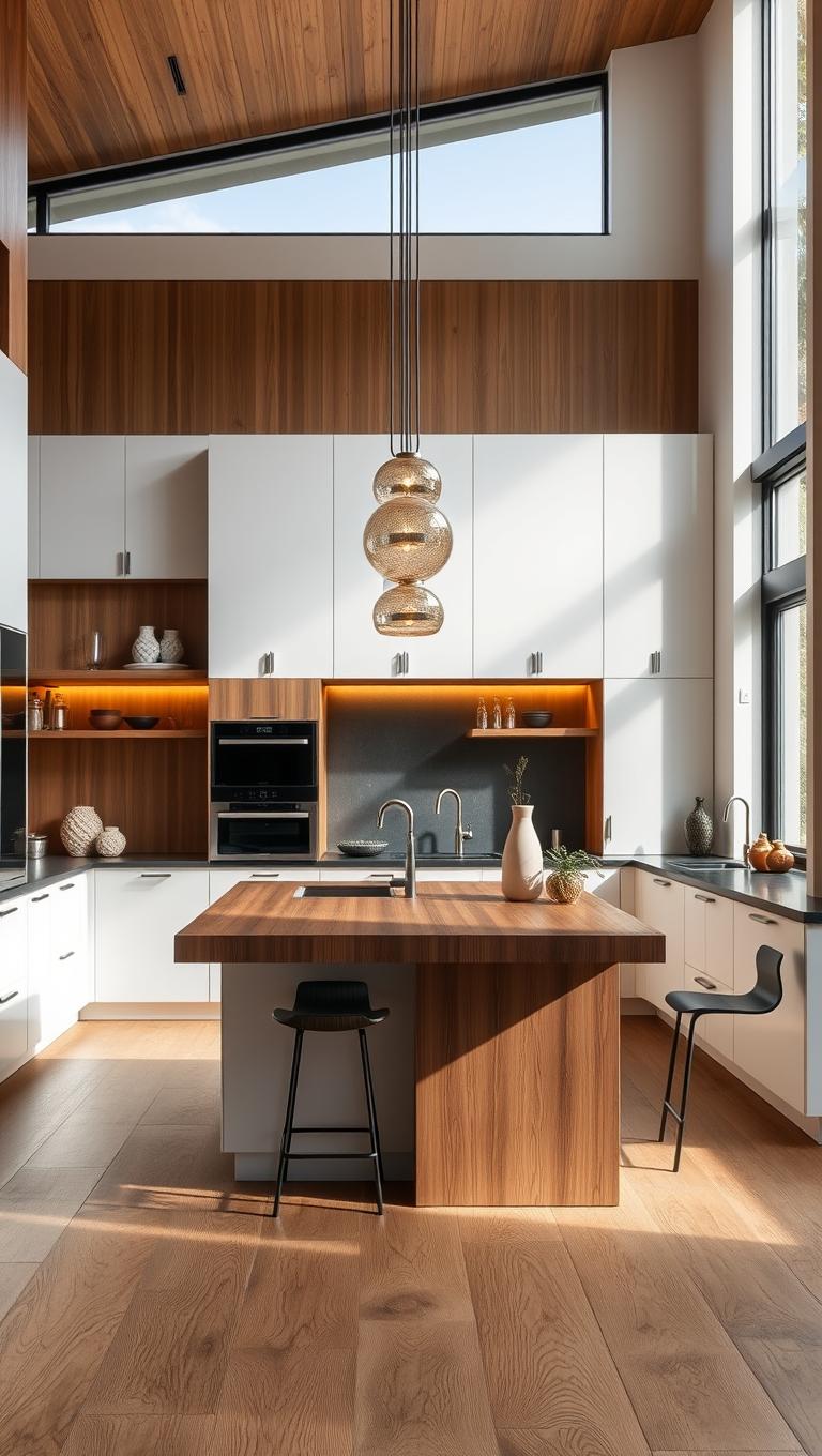 8. Warm Wood Accents for Balance