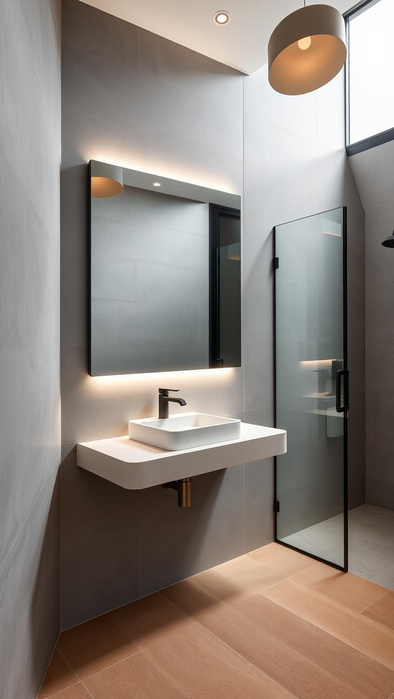 9. Backlit anti fog mirror