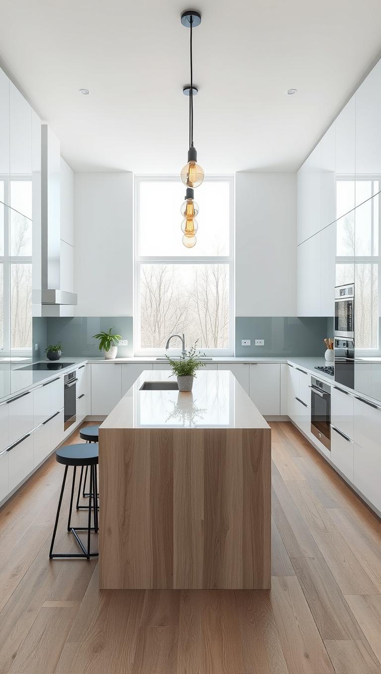 9. Glass Backsplash to Reflect Natural Light